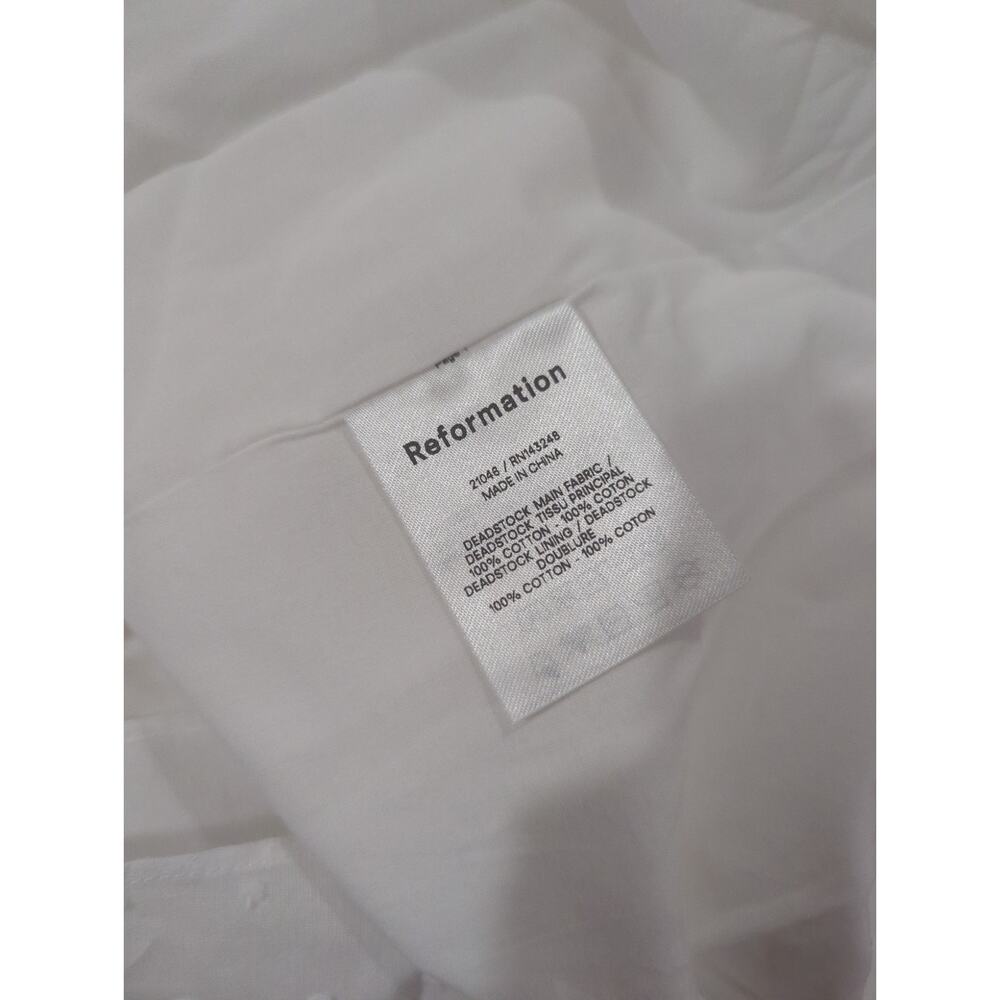 Reformation White Smocked Swiss Dot Dawson Dress NWT - Picture 7 of 9